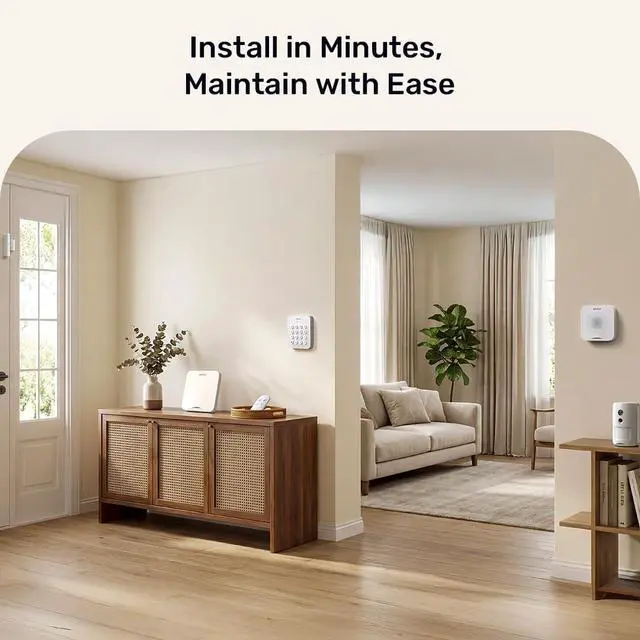 Alt view image 5 of 7 - ANNKE 9-Piece All-in-One Wireless Alarm System, Home & Business Security System with 24/7 Monitoring, Flexible DIY Wireless Security, Simple Setup, Mobile App Control, No Monthly Fee