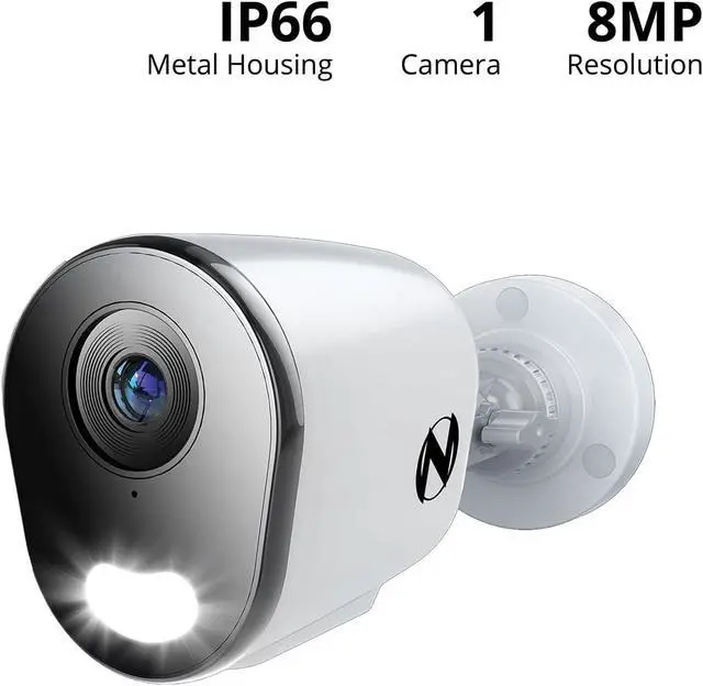 Alt view image 2 of 5 - Night Owl 4K (8MP) Wired IP Metal Bullet Security Camera with 2-Way Audio, Indoor/Outdoor Add-On Camera for Compatible NVR Systems