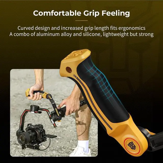 Alt view image 7 of 7 - SMALLRIG Adjustable Camera Monitor Mount + Adjustable Gimbal Sling Handle (Bumblebee Edition)