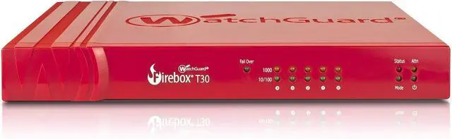 Main image of Watchguard Firebox T30, Security Appliance 5 Ports, 10Mb LAN, 100Mb LAN, GigE (WGT30641-US)