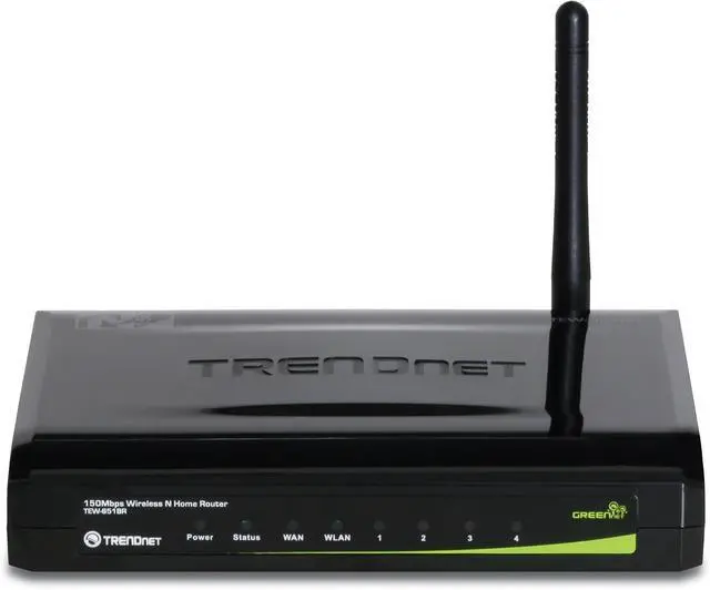 Alt view image 2 of 5 - TRENDnet 150Mbps Wireless N Home GREENnet Router TEW-651BR (Piano Black)