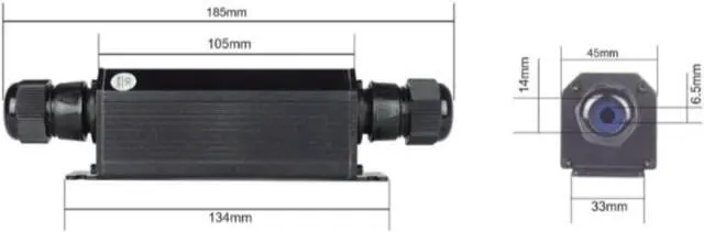 Alt view image 3 of 4 - Power Over Ethernet Extender, Gigabit, 802.3at Compatible Input and Output, 2 Pair or 4 Pair Input, 40C to +70C Operating Temp, Weatherproof