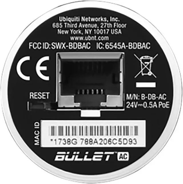 Alt view image 4 of 4 - Ubiquiti Networks BULLET DUAL-BAND AC AIRMAX