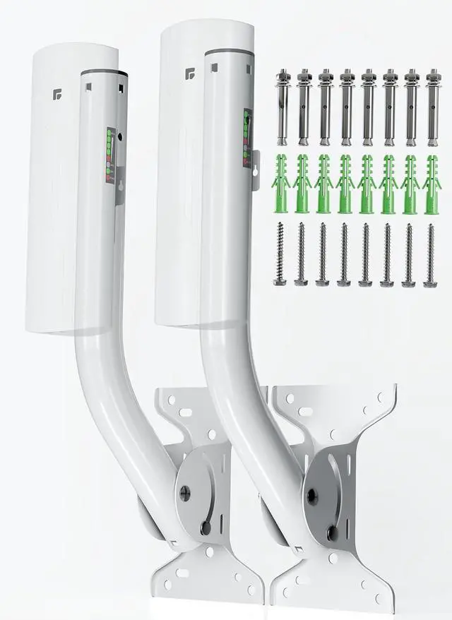 Alt view image 3 of 7 - Wireless Bridge Ubiquiti NBE-M5-16 PRE-CONFIGURED, Bundle of 2 Ubiquiti NanoBeam M5, Two Mounting Poles and 4 CAT 8 Cables, Point to Point Outdoor WiFi Bridge, Plug and Play, 5GHz,15+km Link Range