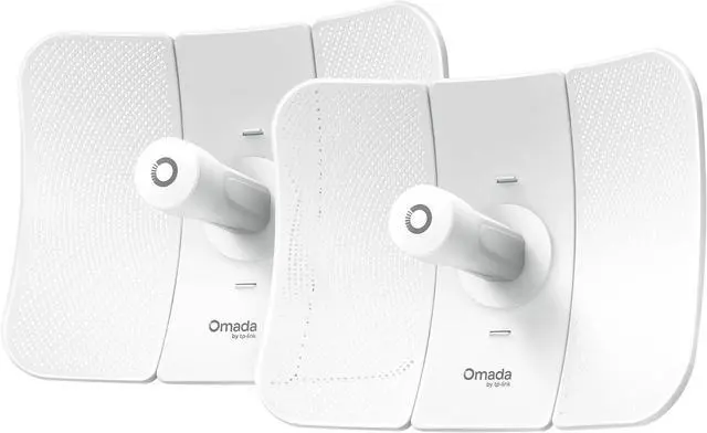 Main image of TP-Link Omada Point to Point Wireless Bridge Outdoor - 5GHz, 867Mbps, PtP, 15km Range, Gigabit Port, PoE Powered, Adapter Included, IP65 Weatherproof, Preconfigured, Plug&Play (Beam Bridge 5 UR KIT)