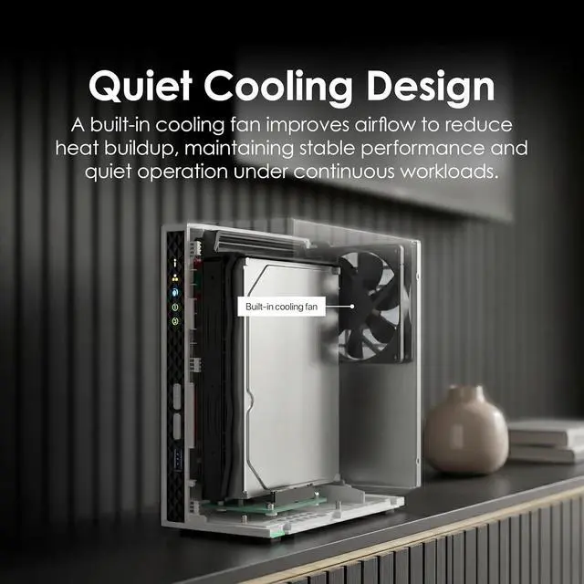 Alt view image 6 of 7 - QNAP TS-233-US 2 Bay Affordable Desktop NAS with ARM Cortex-A55 Quad-core Processor and 2 GB DDR4 RAM (Diskless)