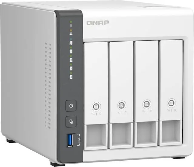 Alt view image 2 of 6 - QNAP TS-433-4G-US Storage NAS (2.0GHz 4-core Cortex-A55 ARM/4GB built-in/1x2.5Gigabit Ethernet Port (2.5G/1G/100M)/4BAYS/80TB/TOWER/*NO HDD*)