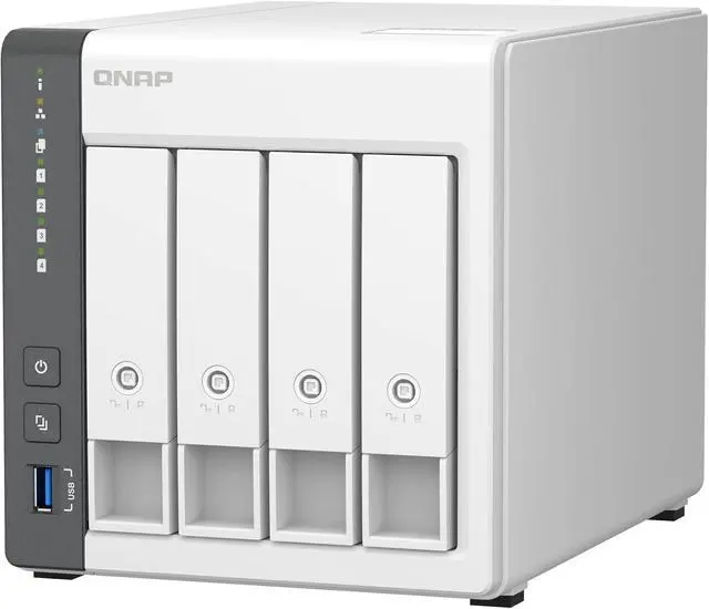 Alt view image 4 of 6 - QNAP TS-433-4G-US Storage NAS (2.0GHz 4-core Cortex-A55 ARM/4GB built-in/1x2.5Gigabit Ethernet Port (2.5G/1G/100M)/4BAYS/80TB/TOWER/*NO HDD*)