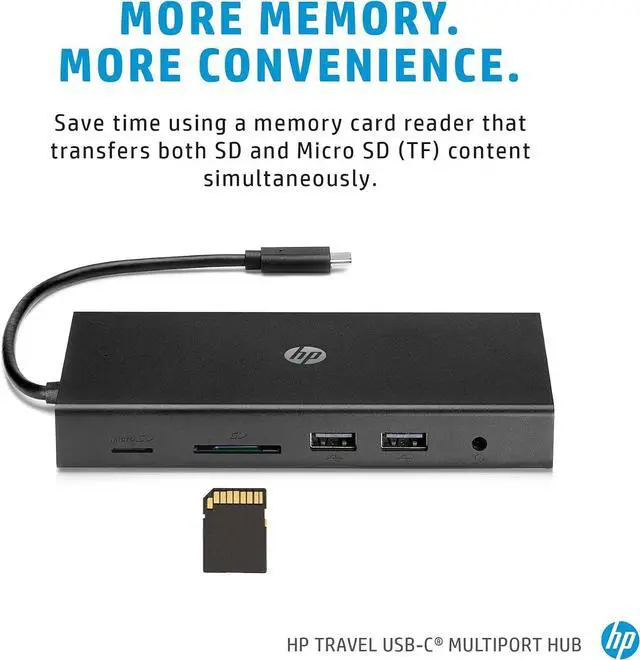 Alt view image 3 of 6 - HP Travel USB-C Multi-Port Hub (1C1Y5AA#UUF)