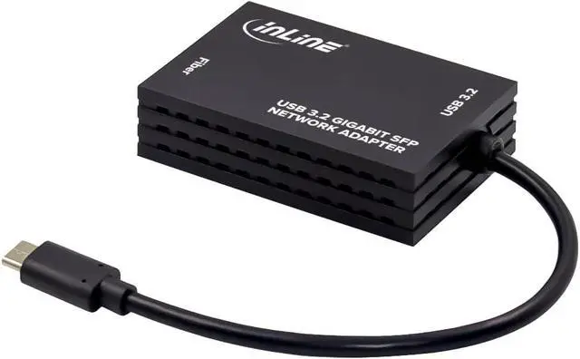 Alt view image 2 of 3 - Inline USB-C to SFP Network Adapter for Fiber Optic Connections, Gigabit Ethernet, 10/100/1000 Mbps, Compatible with Windows, macOS, Linux, 66659M