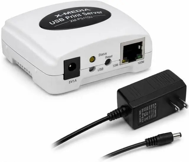Alt view image 4 of 7 - X-MEDIA XM-PS110U 1-Port 10/100Mbps Fast Ethernet USB Print Server