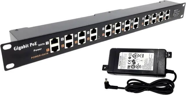 Main image of PoE Texas 12-Port Gigabit Passive PoE Injector, 48V 120W, Mode A/B