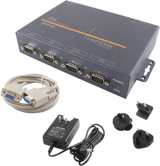 Alt view image 2 of 6 - Lantronix EDS Serial-to-Ethernet Device Server - Multiple RS-232/422/485 Ports, Full TCP/IP Stack and SSL/TLS, SSH and AES Secure tunneling - ED41000P2-01