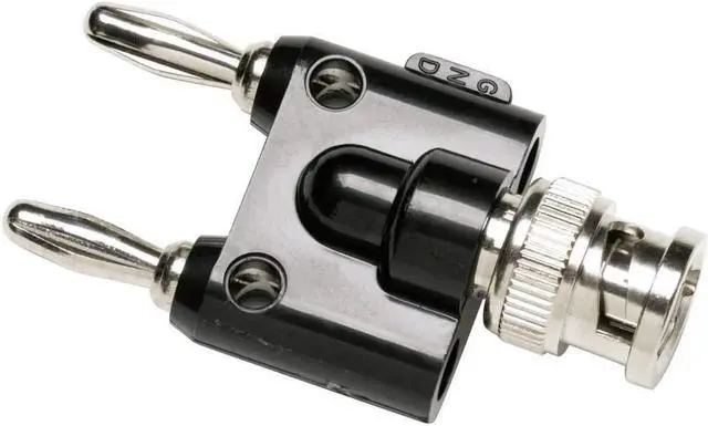 Main image of Fluke BP881 BNC to Male Double Stacking Banana Plug, Nickel-Plated Finish, 122 Degree F Temperature