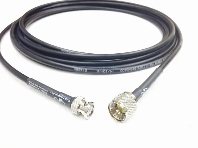 Alt view image 2 of 2 - BNC to UHF PL259 CB or Ham Radio Jumper Times Microwave Cable LMR240 (RG8X) Ultraflex (20 Foot)