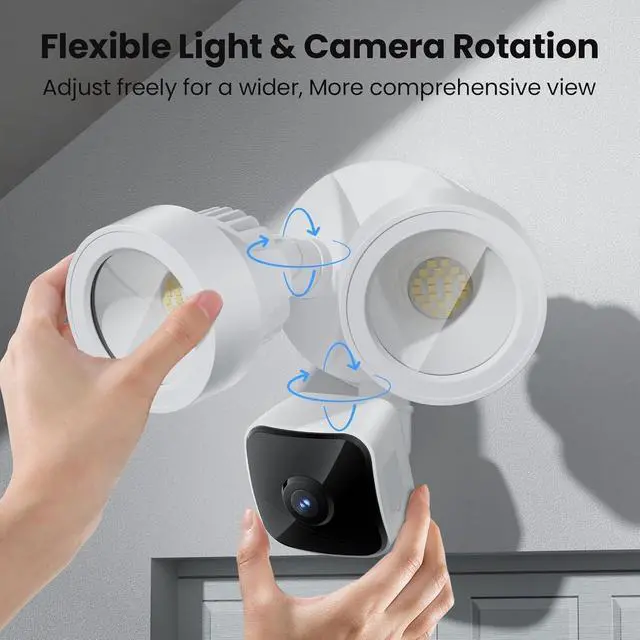 Alt view image 6 of 7 - Floodlight Camera Wired, 3K UHD Outdoor Security Camera, Work w/Alexa
