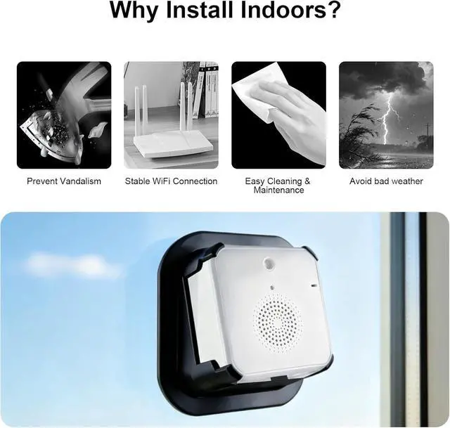 Alt view image 6 of 7 - BestDay 2K Window Cameras for Home Security, 100% Wireless Security Camera