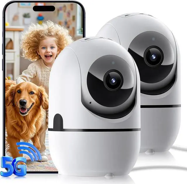 Main image of 5G Indoor Camera for Home Security, 2K Pet Camera with Phone App, 360° PTZ Indoor Camera for Baby MonitorDog Camera Motion Detection, 2-Way Audio, Night Vision, Cloud&SD Card Storage, Works w/Alexa