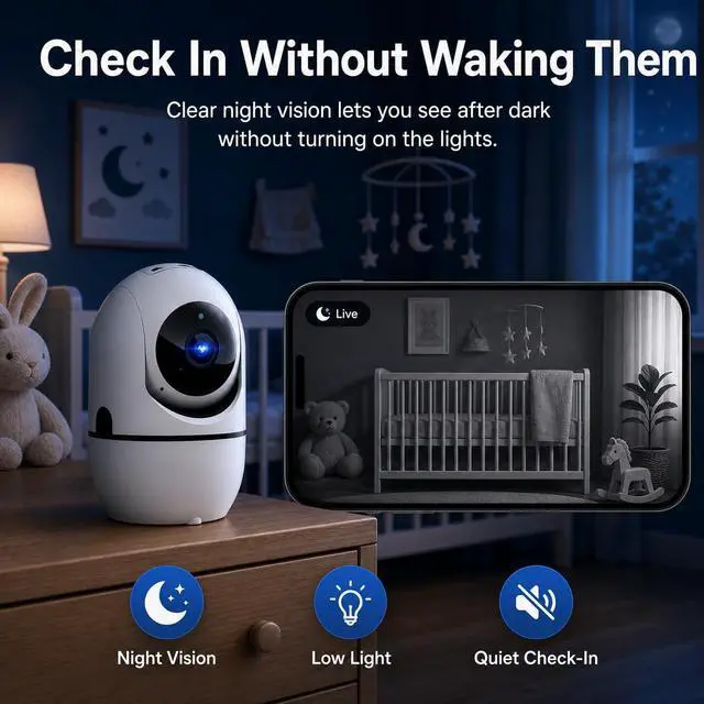 Alt view image 5 of 7 - 5G Indoor Camera for Home Security, 2K Pet Camera with Phone App, 360° PTZ Indoor Camera for Baby MonitorDog Camera Motion Detection, 2-Way Audio, Night Vision, Cloud&SD Card Storage, Works w/Alexa