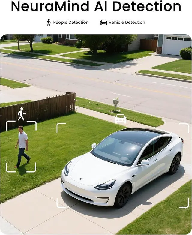 Alt view image 6 of 7 - youkey 4K Solar Security Camera Outdoor Wireless, Dual Solar 24/7 Always-On Video, 82 ft AI Human/Vehicle Detection, No Monthly Fee, Color Night, IP67, 2-Way Talk, 2.4GHz Wi-Fi 6 (S420 Pro)