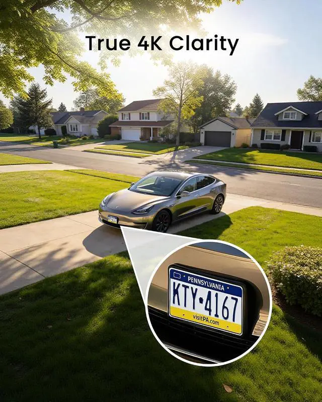 Alt view image 4 of 7 - youkey 4K Solar Security Camera Outdoor Wireless, Dual Solar 24/7 Always-On Video, 82 ft AI Human/Vehicle Detection, No Monthly Fee, Color Night, IP67, 2-Way Talk, 2.4GHz Wi-Fi 6 (S420 Pro)