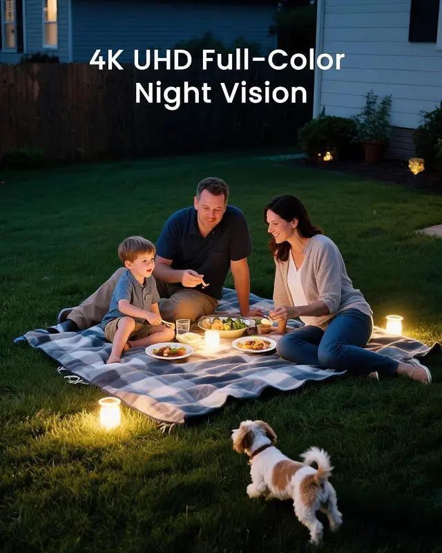 Alt view image 7 of 7 - youkey 4K Solar Security Camera Outdoor Wireless, Dual Solar 24/7 Always-On Video, 82 ft AI Human/Vehicle Detection, No Monthly Fee, Color Night, IP67, 2-Way Talk, 2.4GHz Wi-Fi 6 (S420 Pro)