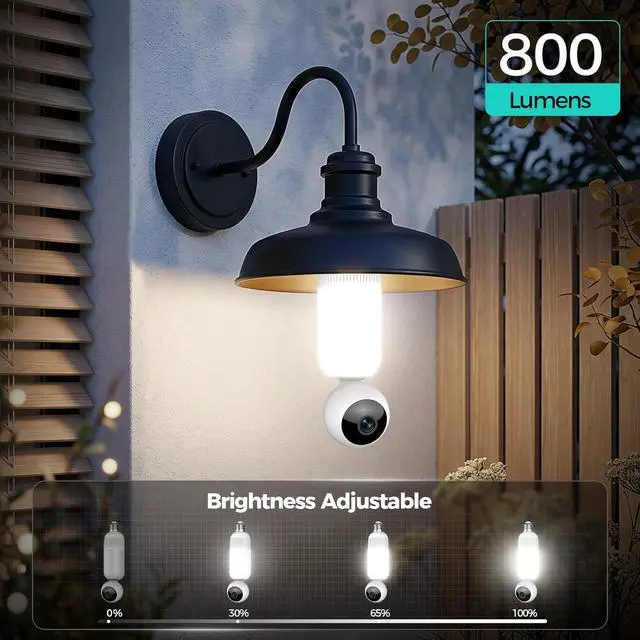 Alt view image 4 of 7 - 2K Light Bulb Security Cameras Outdoor Indoor - 355° Manual Pan / 110° Tilt Light Bulb Camera Wireless for Home Security with Color Night Vision, Motion Detection, SD/Cloud Storage, 2-Way Audio, Siren