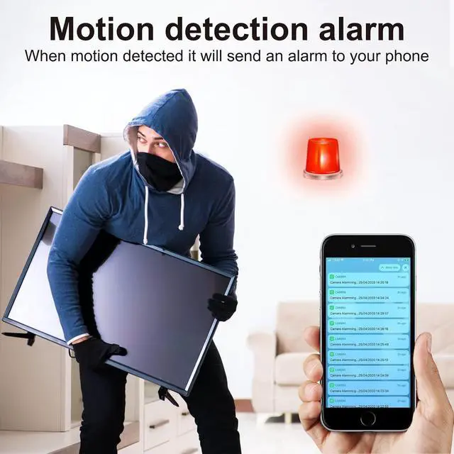 Alt view image 4 of 4 - 1080P Full HD WiFi Indoor Camera, Pet Monitor Nanny Cam with Night Vision, Motion Detection for Home Security