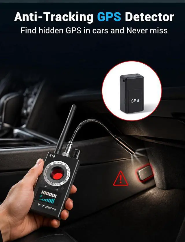 Alt view image 4 of 7 - Hidden Camera Detectors, 3-in-1 GPS Tracker Detector, Bug Detector, Ultra-Long Battery Life, RF Detector for Airbnb, Hotels, Bathroom, Home, Office