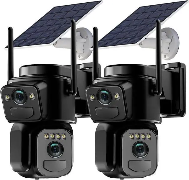 Main image of Uniter 6MP Dual Lens Solar Powered Security Cameras Wireless Outdoor, 2Pack