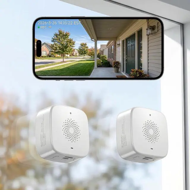 Main image of SOIADV Window Camera Wireless 2Pack, No-Drill Install,2.4GHz & 5GHz WiFi Indoor Cameras for Home Security, AI Human Detection, 6s Pre-Roll, 2K Color Night Vision, Battery Powered