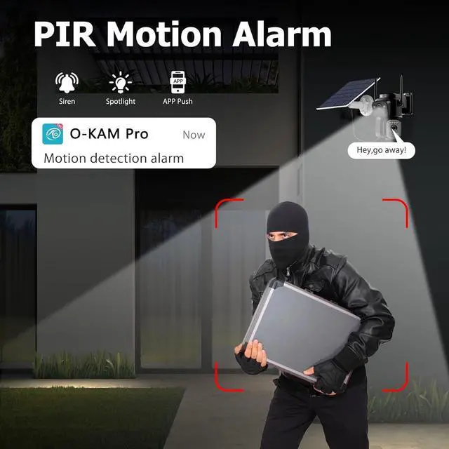 Alt view image 7 of 7 - Uniter 6MP Dual Lens Solar Powered Security Cameras Wireless Outdoor, 2Pack