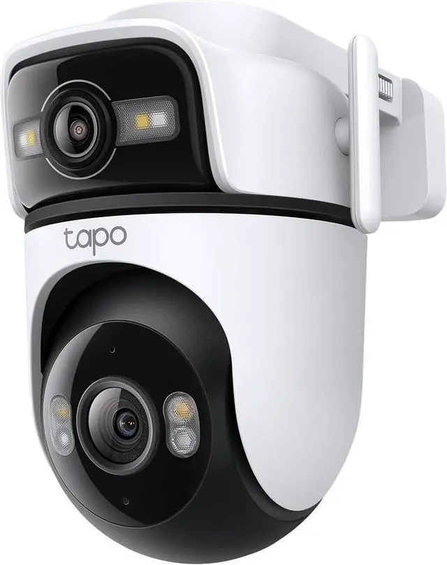 Main image of Tapo 2K Outdoor Dual Lens Pan/Tilt Wi-Fi or PoE/DC Wired Security Camera - 165° Wide-Angle + 6mm Zoom Lens, Free Person/Vehicle Detect, 360 View, Subscription-Free SD Storage or Optional Cloud - C545D
