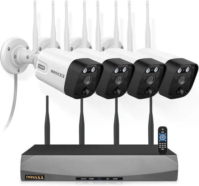 Main image of (2026 Update) 5MP Wireless WiFi Outdoor Security Camera System with Dual Antenna Cameras, 55% Stronger Signal, 130° Wide Angle, 2-Way Audio, No Monthly Fee, Home Security System