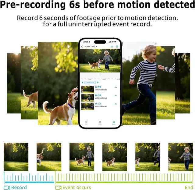 Alt view image 3 of 7 - SOIADV 4MP Wireless Security Camera System, 2-Pack Solar Outdoor Cameras with Base Station, 2.4G/5G WiFi Free Local Storage, 360° View,Color Night Vision, Pre-Record,Waterproof