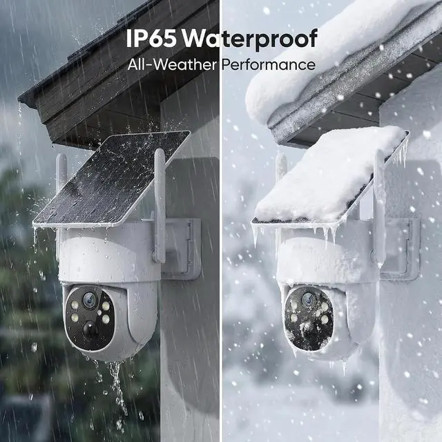 Alt view image 7 of 7 - SOIADV 4MP Wireless Security Camera System, 2-Pack Solar Outdoor Cameras with Base Station, 2.4G/5G WiFi Free Local Storage, 360° View,Color Night Vision, Pre-Record,Waterproof