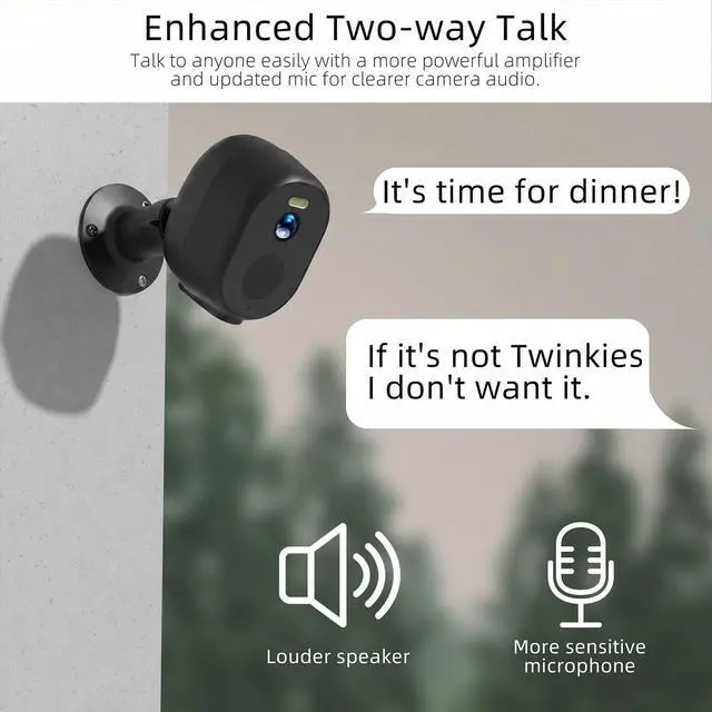 Alt view image 6 of 7 - 4Pack Security Cameras Wireless Outdoor,2K Battery Powered 2.4G/5G Security Cameras for Home Security, AI Motion Detection Siren, Two-Way Talk, Color Night Vision, Waterproof Works w/Alexa