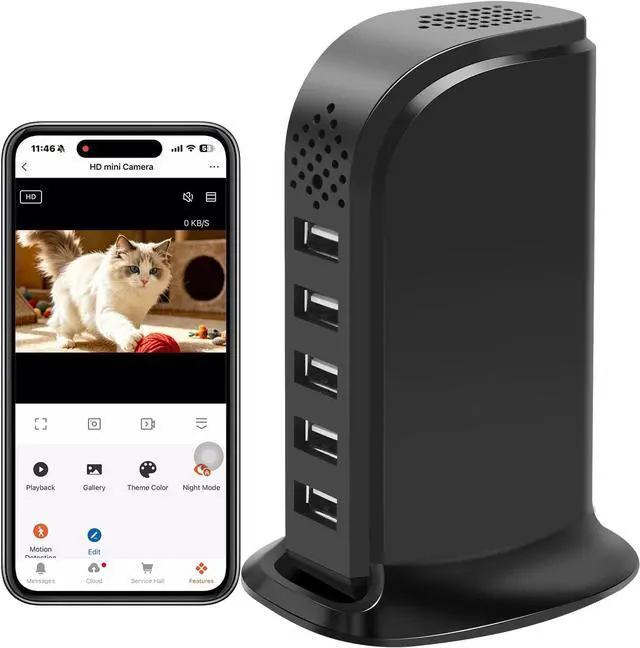 Main image of Security Camera WiFi Hidden Spy Camera with USB Charger, Hidden Camera Nanny Cam with Motion Detection Remote Viewing for Baby Pet Elderly Indoor Surveillance