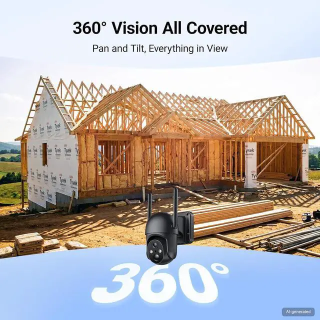 Alt view image 5 of 7 - SEHMUA 4G LTE Cellular 24/7 Recording Security Camera Wireless Outdoor, Off Grid Security Cam No Wi-Fi, 2K Color Night Vision, 360° View, PIR Motion Sensor, Two-Way Talk, Built-in eSIM Card
