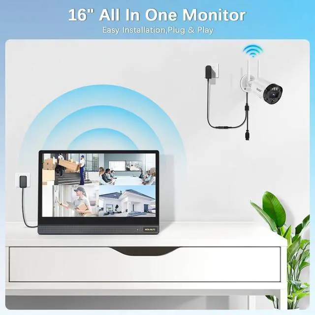 Alt view image 6 of 7 - All-in-One Security System 5MP Outdoor Wireless Security Camera System, Home WiFi Video Security Cameras Systems, Surveillance DVR Kits