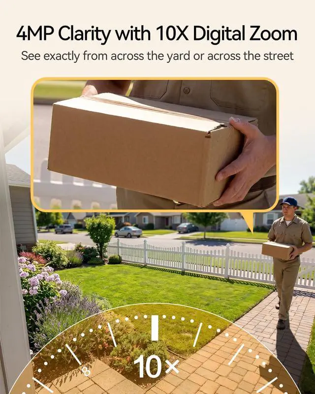 Alt view image 3 of 6 - 4MP Solar Security Cameras Wireless Outdoor,2.4/5G WiFi, No Wiring