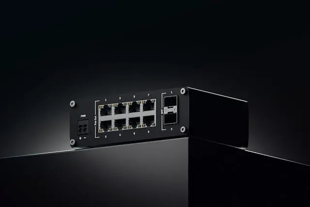 Alt view image 7 of 7 - Teltonika TSW200 TSW200000050 Industrial Unmanaged PROFINET PoE+ Ethernet Switch, 8X Gigabit Ethernet, 8X PoE+ Ports, 2X SFP Ports, 240W PoE Budget, Plug-and-Play, North America Version