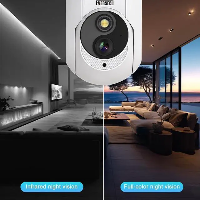 Alt view image 7 of 7 - EVERSECU 2K Plug&Play Wireless PTZ Security Camera, Built-in Power Outlet Plug, Motion detction, Humanoid Auto Tracking, 2-Way Audio, Spotlight Color Night Vision, Supports ONVIF & RTSP & Alexa(4pack)
