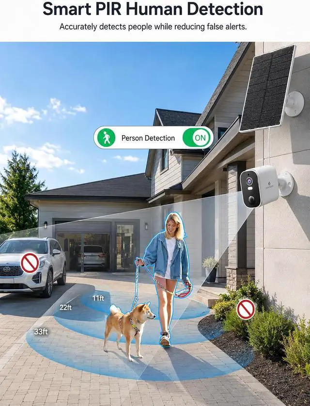 Alt view image 6 of 7 - SYMYNELEC 2K Solar Security Cameras Wireless Outdoor, 2-Pack