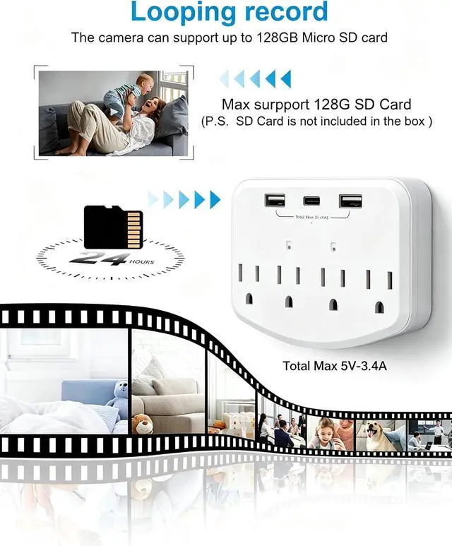 Alt view image 6 of 7 - HD1080P Wireless Dome Cameras, Mini Small Nanny Cam, WiFi Indoor Camera for Home Security, Baby Monitor with Motion Detector, Surveliance System Remote Monitoring for Homes/Office/Pet