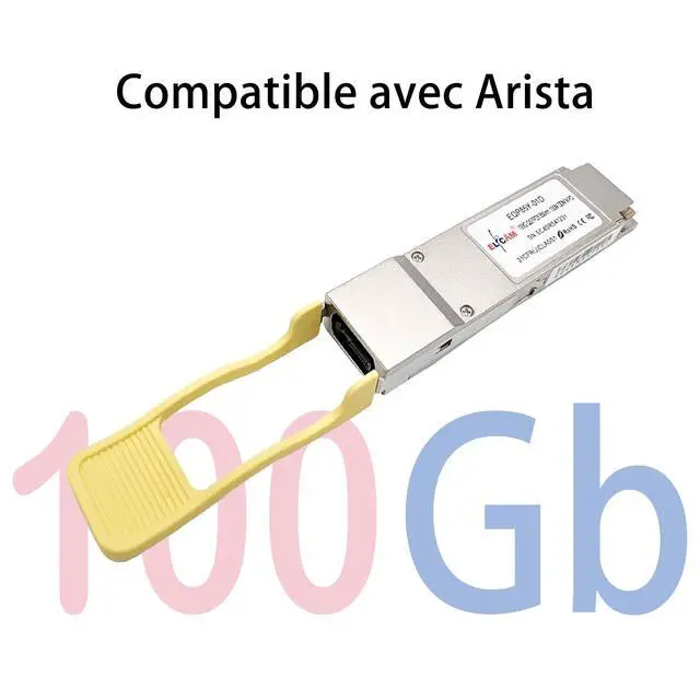 Alt view image 3 of 6 - Elfcam® - 100G Transceiver Module QSFP28 100GBASE-SR4 850nm 100m DOM MTP/MPO Compatible with Arista