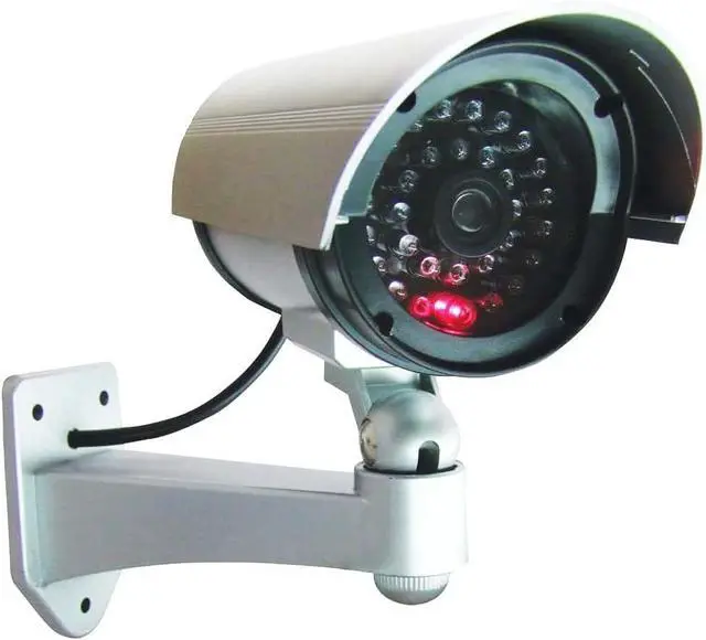 Alt view image 4 of 5 - GC GLOBALCOMMERCE Set of 2 Fake Outdoor Security Cameras with Red Flashing LEDs Professional Design