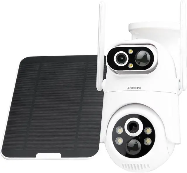 Main image of Eseecloud Dual Lens Solar Security Camera Wireless Outdoor, 5GHz Wi-Fi, Battery, AI Motion Tracking,Color Night Vision, Two Way Audio, Easy to Setup, Audible Flashlight Siren, 180 Days Care Plan