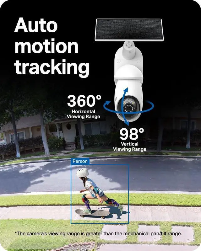 Alt view image 6 of 7 - Tapo 4K Outdoor Pan/Tilt Wireless Security Camera, Solar Charging, C660 KIT