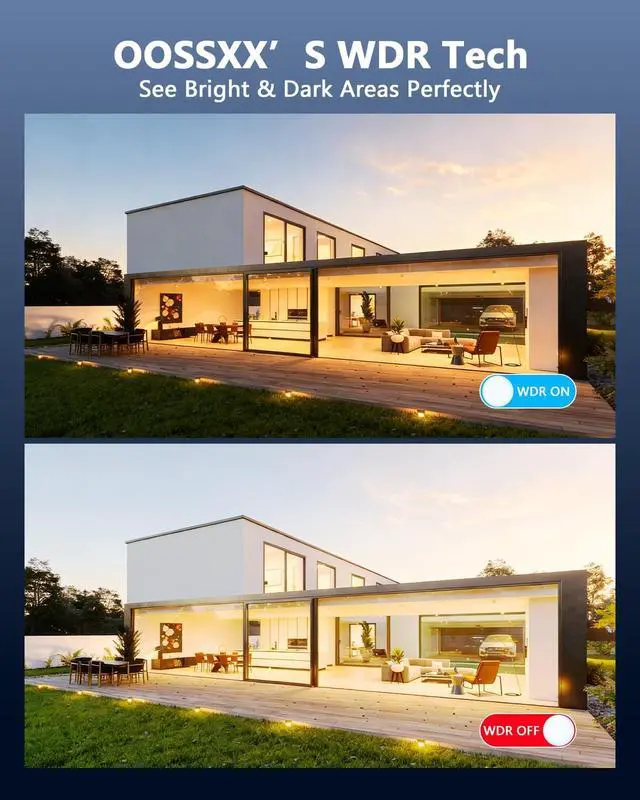 Alt view image 5 of 7 - (2026 Upgrade) 2K 4MP Dual Lens WiFi Security Camera System, 130° Wide View + PTZ Auto Tracking, 2.4G/5.8G Dual Band, Outdoor Wireless Security Camera, Free Remote Control No Monthly Fee